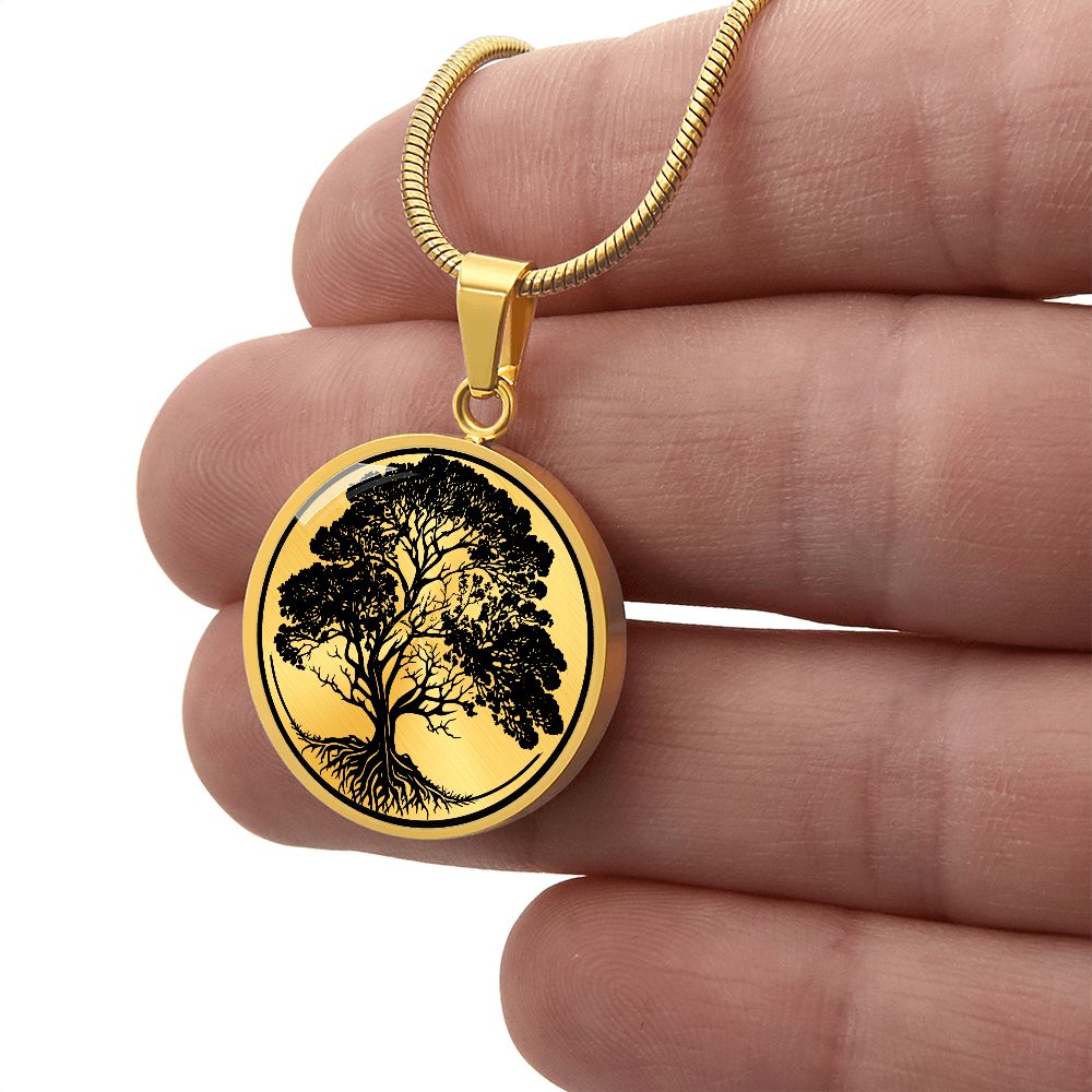 Personalized Oak Tree Necklace