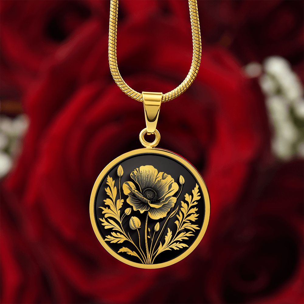 Personalized Poppy Necklace