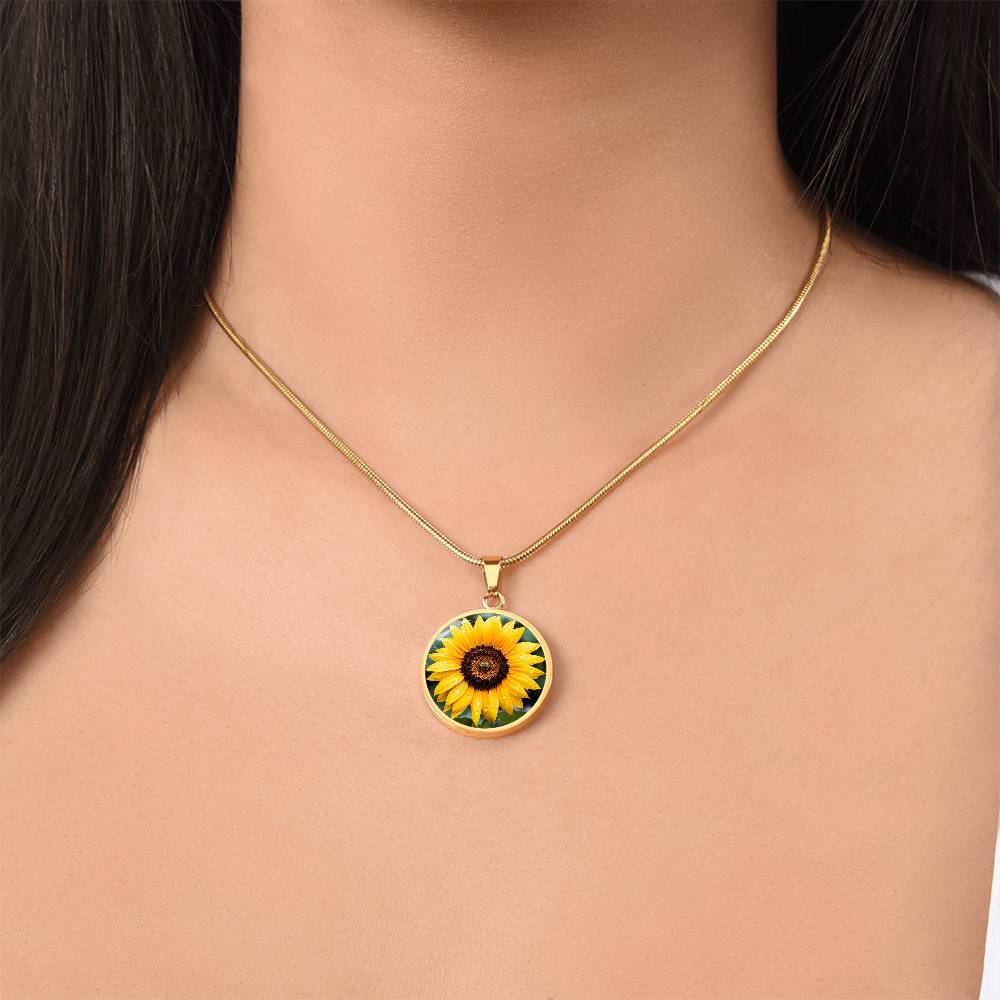 Personalized Sunflower Necklace