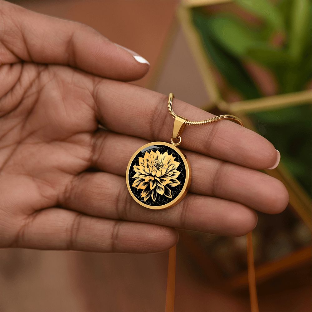 Personalized Dahlia Necklace