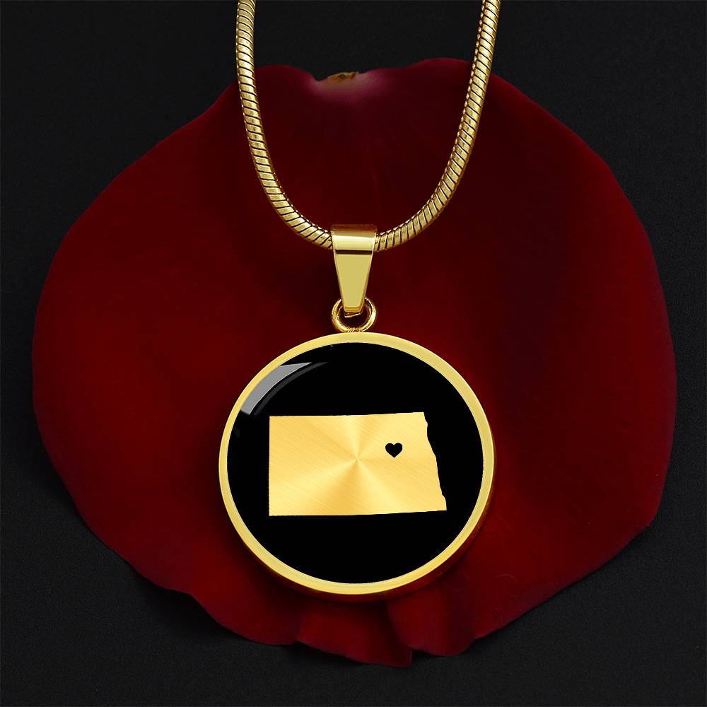 North Dakota Necklace - North Dakota Gift