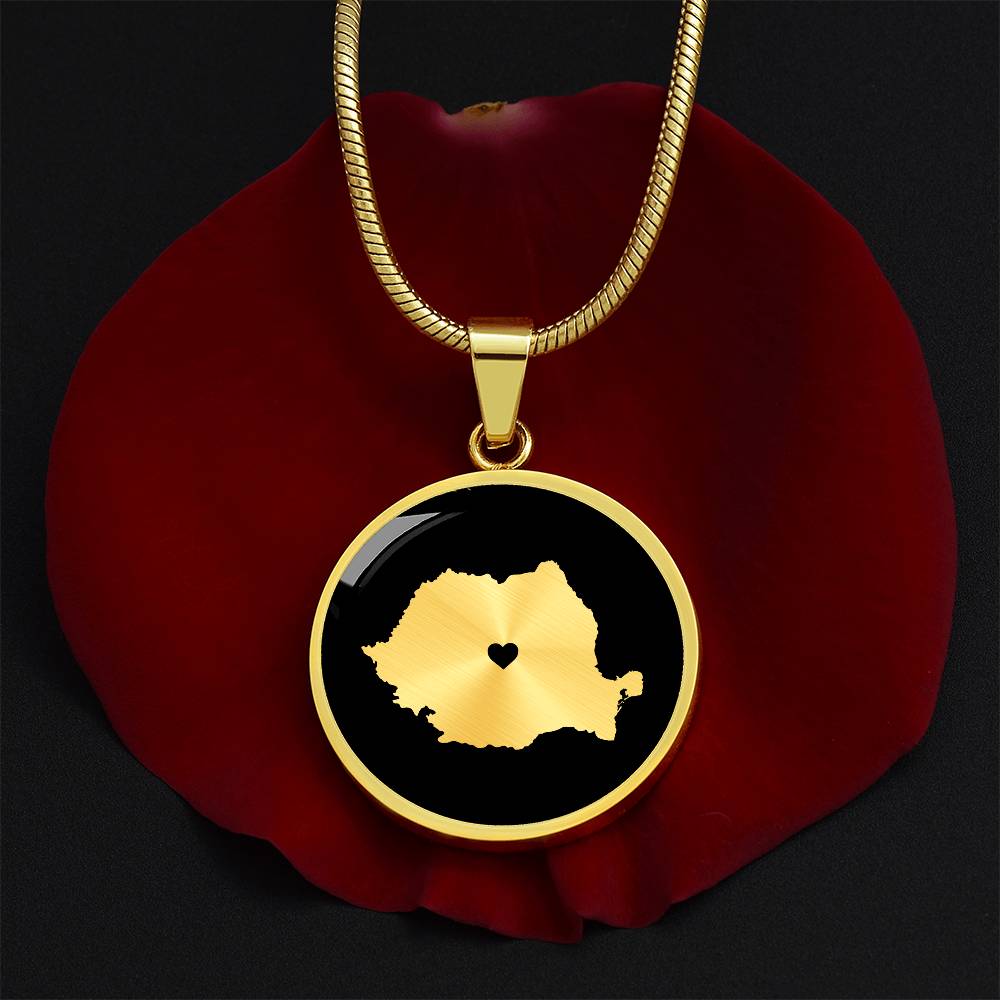 Romania Necklace - Romania Gift
