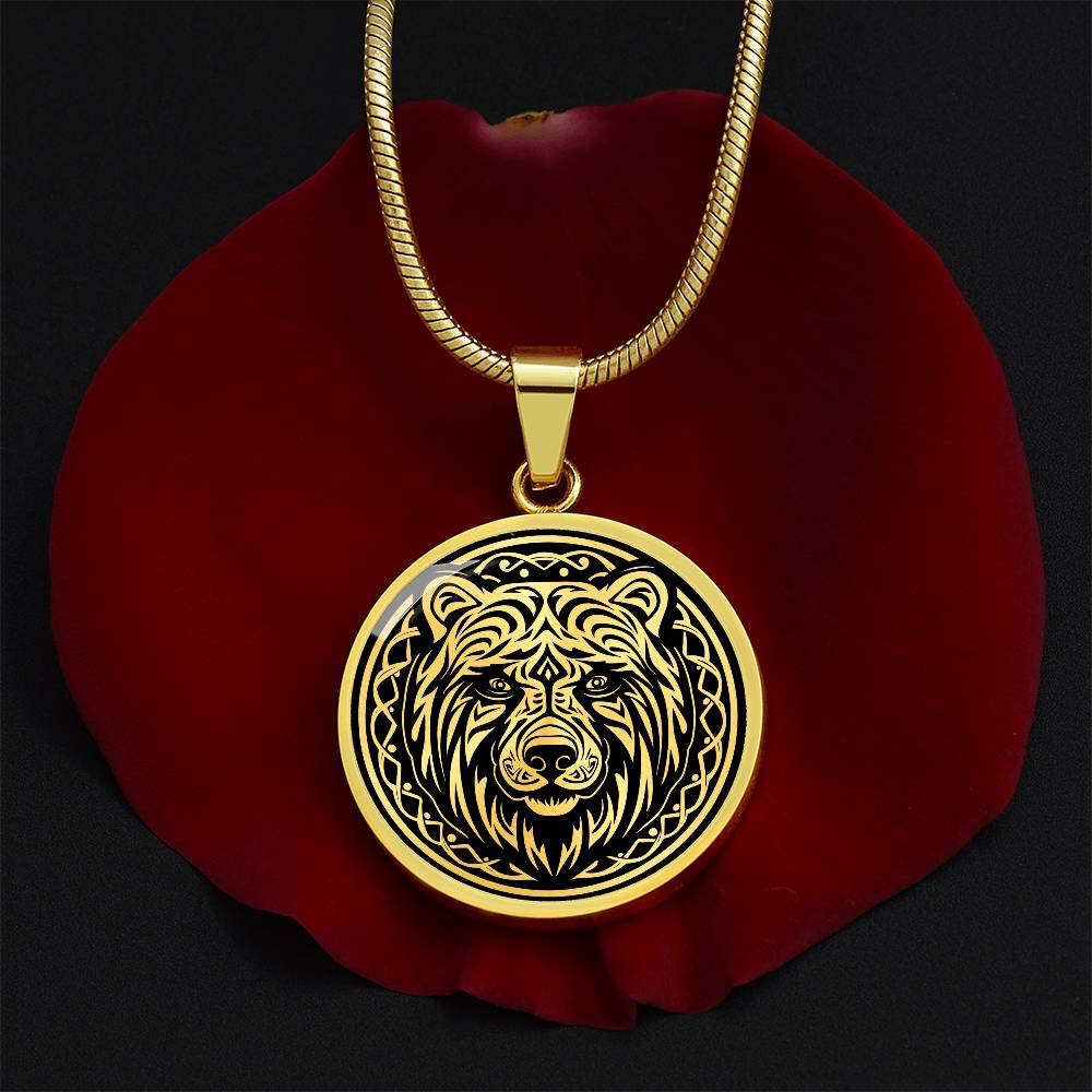 Personalized Celtic Bear Necklace