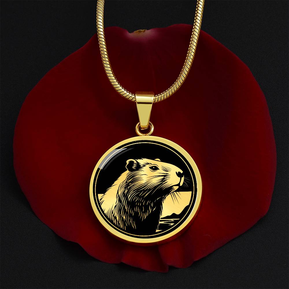 Personalized Capybara Necklace