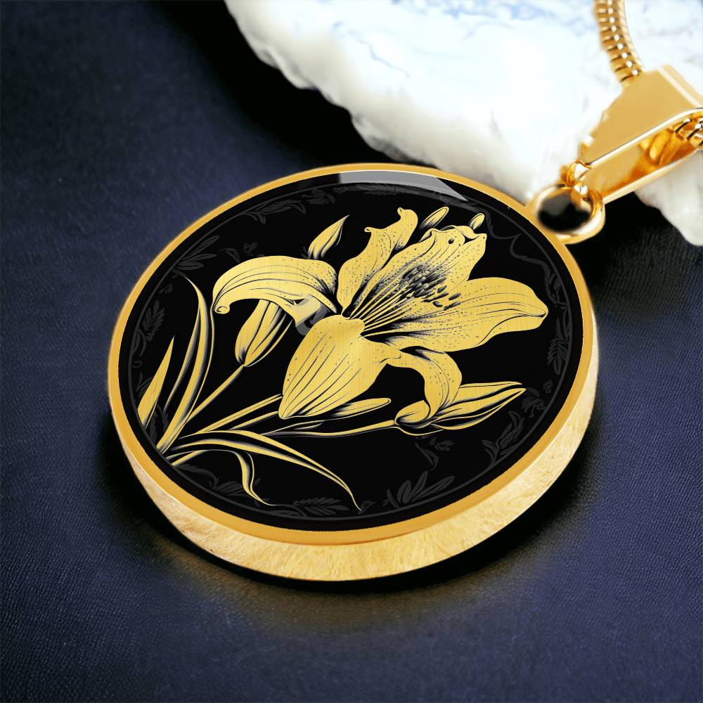 Personalized Lily Necklace