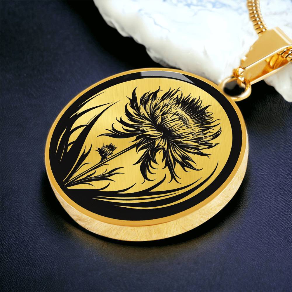 Personalized Cornflower Necklace