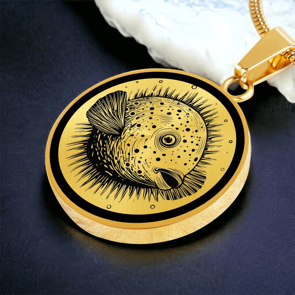 Personalized Puffer Fish Necklace