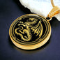 Personalized Heraldic Dragon Necklace