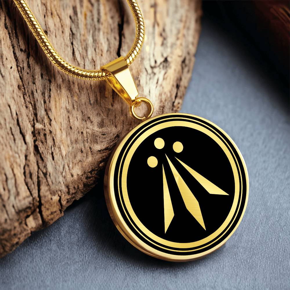 Personalized Awen Necklace - Druid Pendant