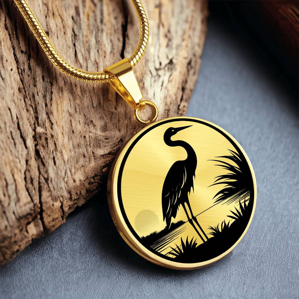 Personalized Egret Necklace