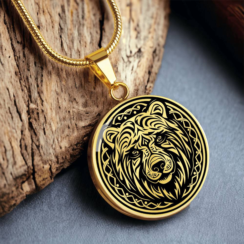 Personalized Celtic Bear Necklace