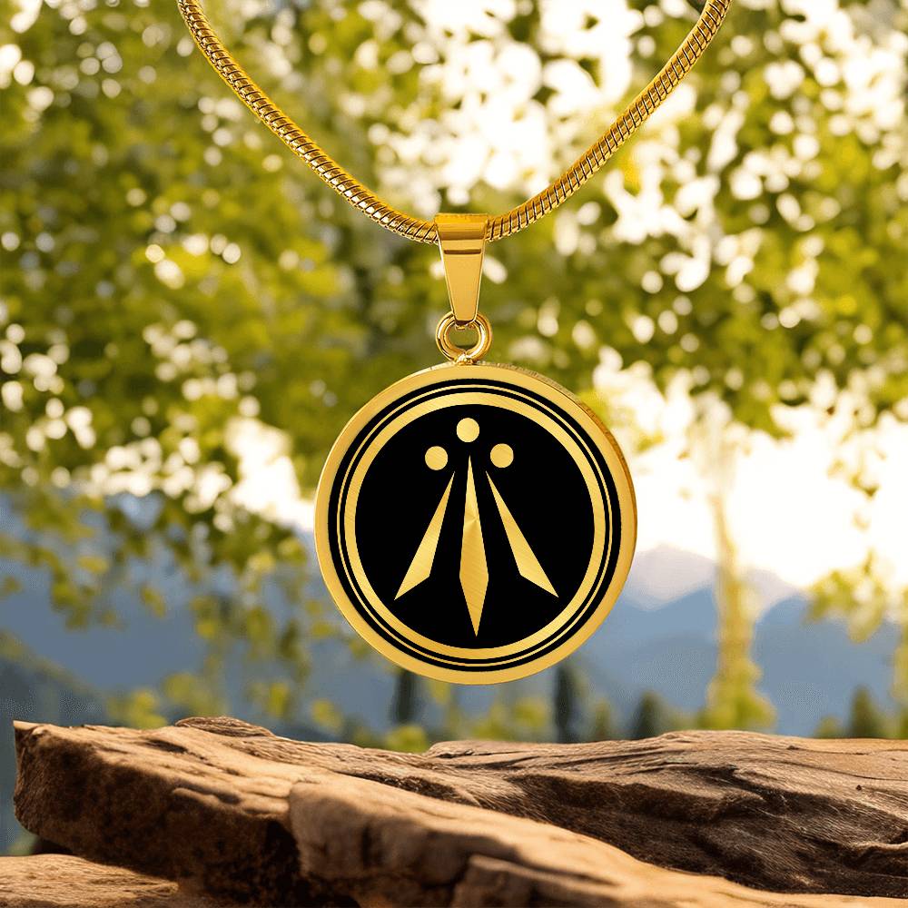 Personalized Awen Necklace - Druid Pendant