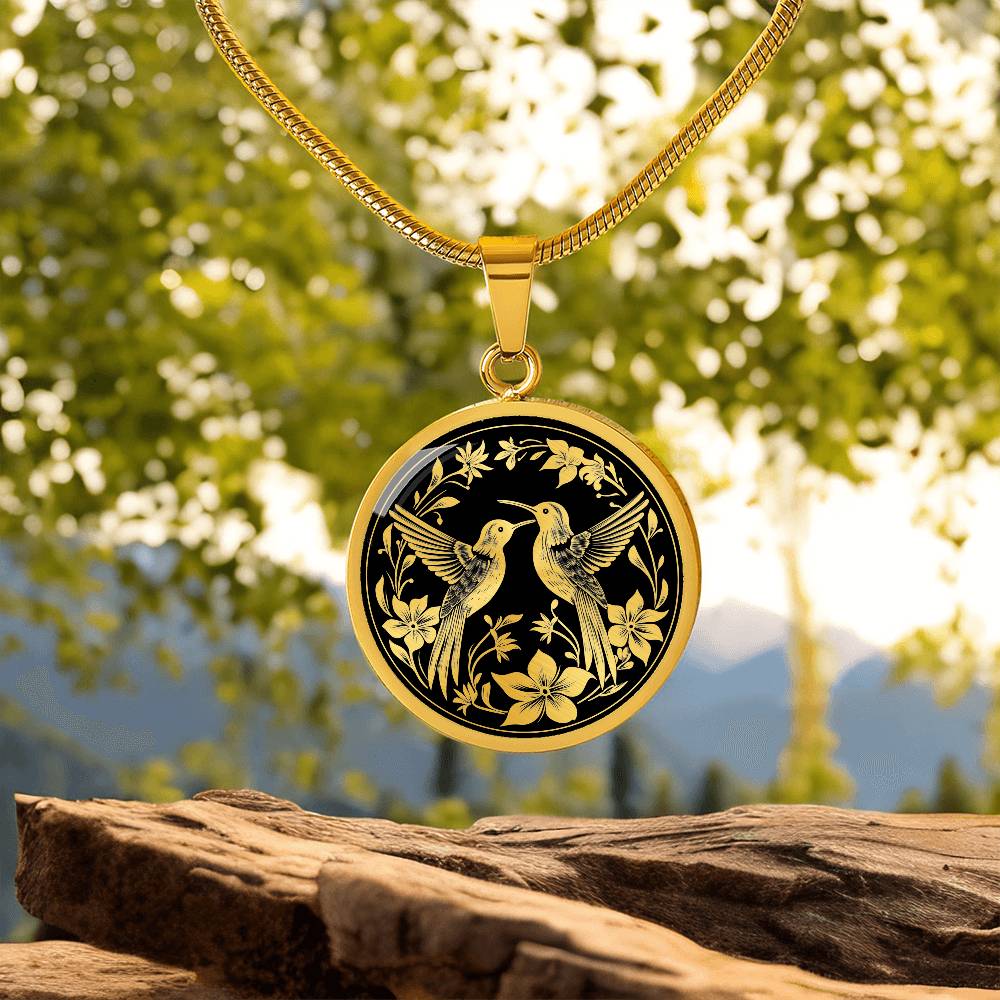 Personalized Hummingbirds Necklace
