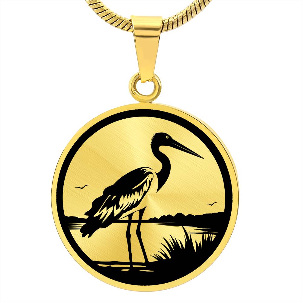 Personalized Stork Necklace