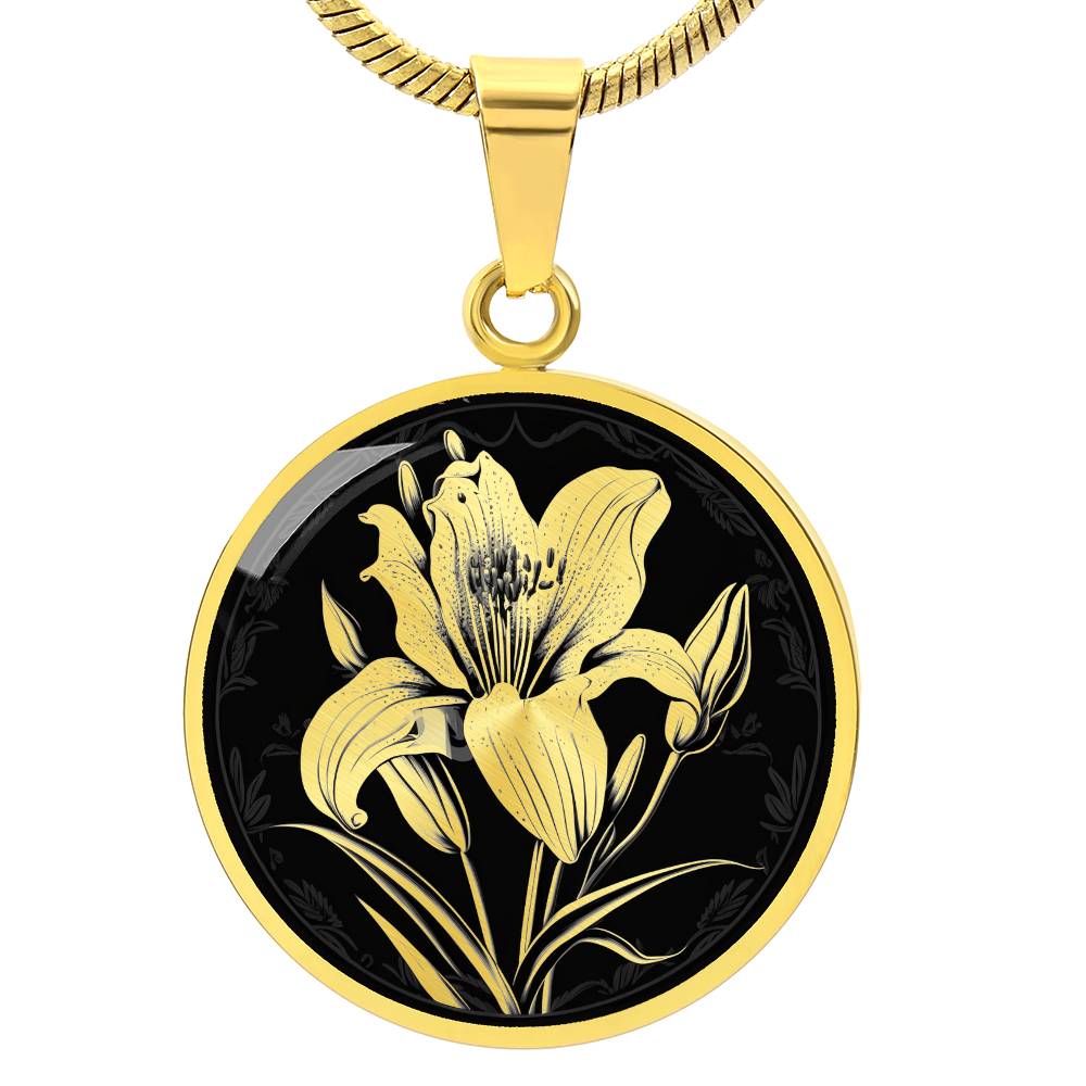 Personalized Lily Necklace