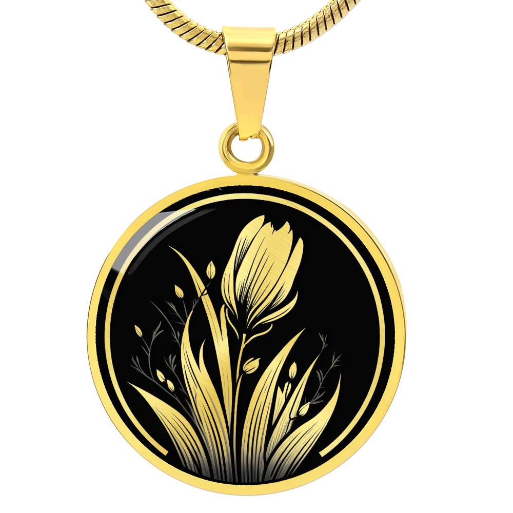 Personalized Crocus Necklace