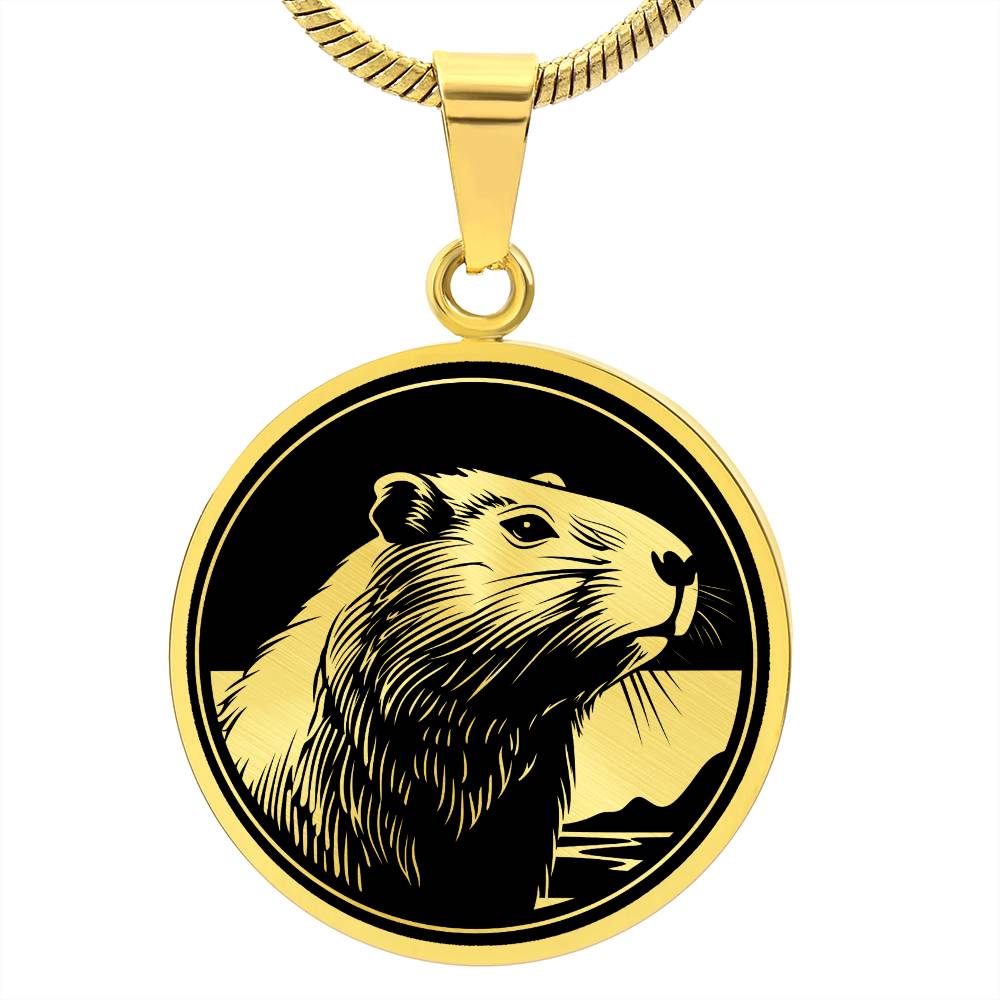 Personalized Capybara Necklace
