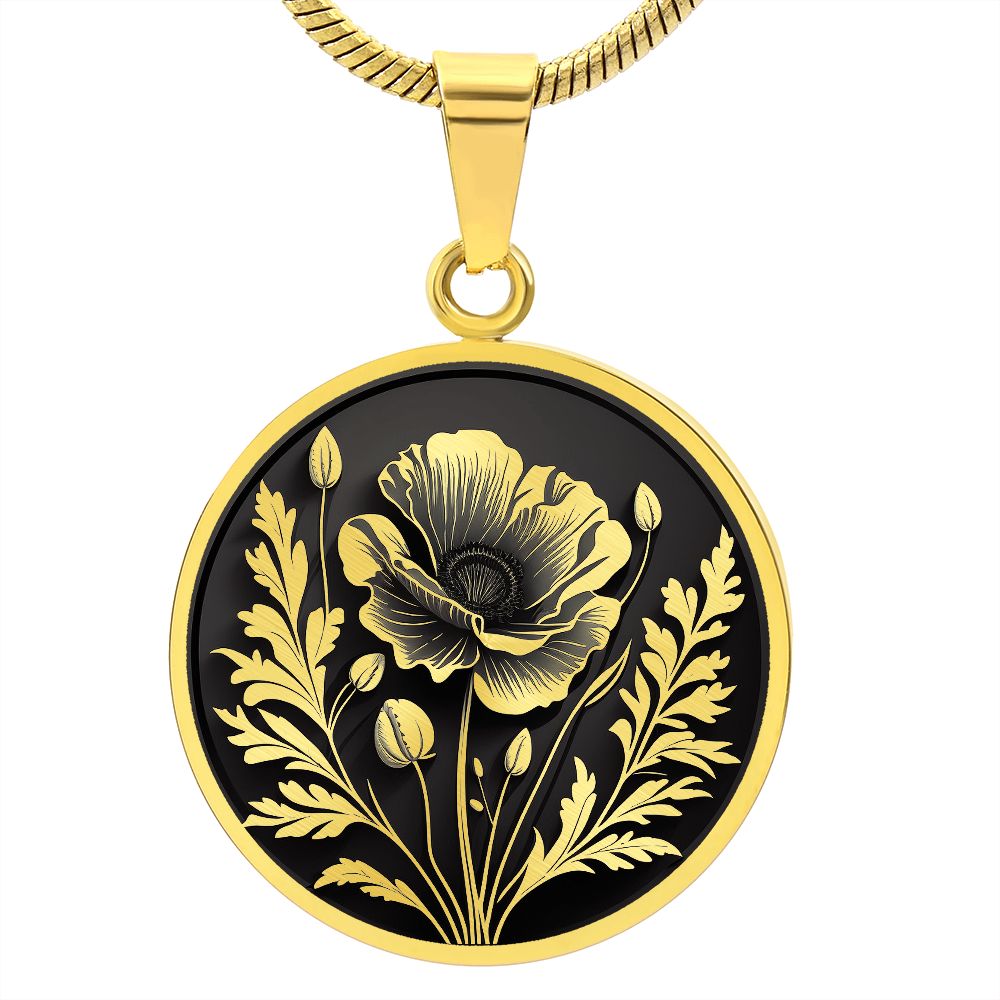 Personalized Poppy Necklace