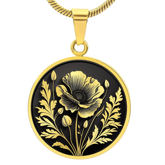 Personalized Poppy Necklace