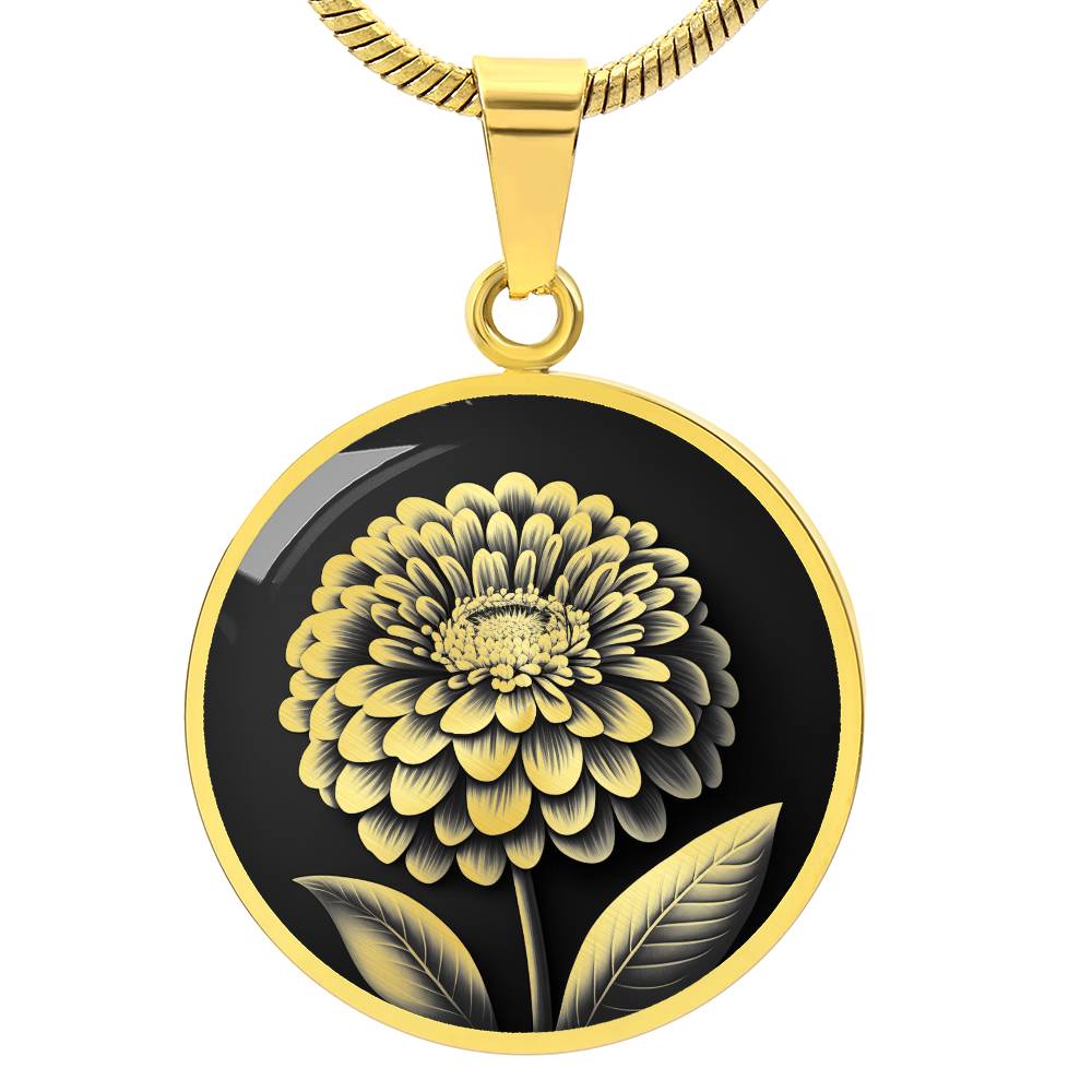 Personalized Zinnia Necklace