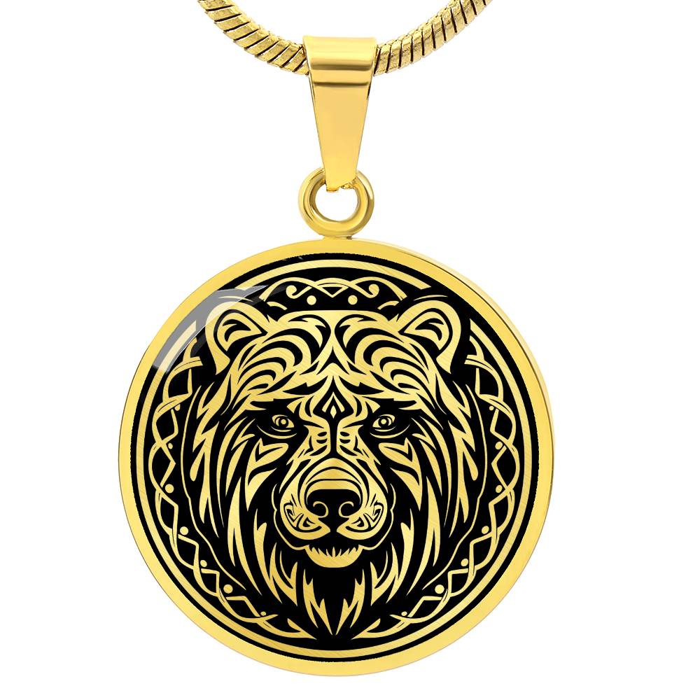 Personalized Celtic Bear Necklace