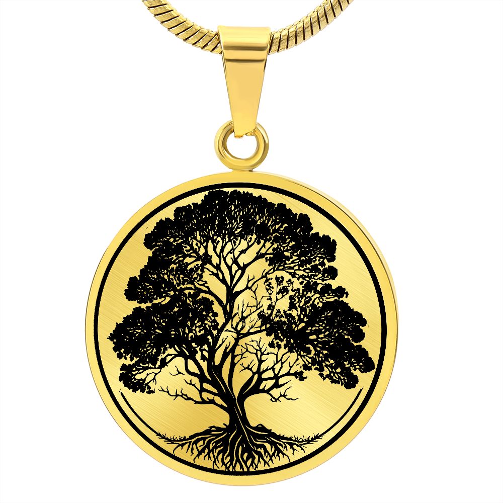 Personalized Oak Tree Necklace