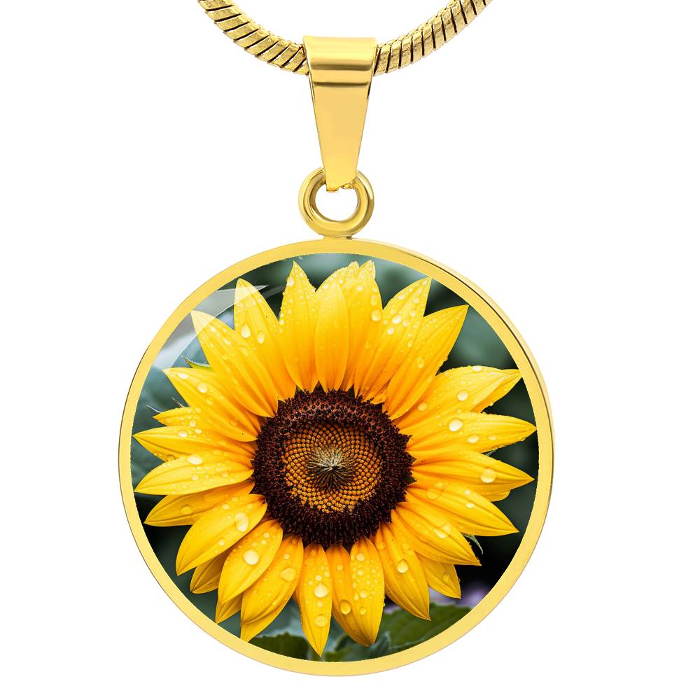 Personalized Sunflower Necklace