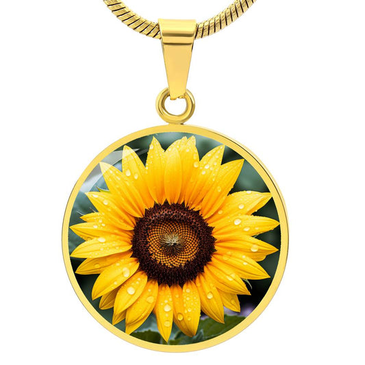 Personalized Sunflower Necklace
