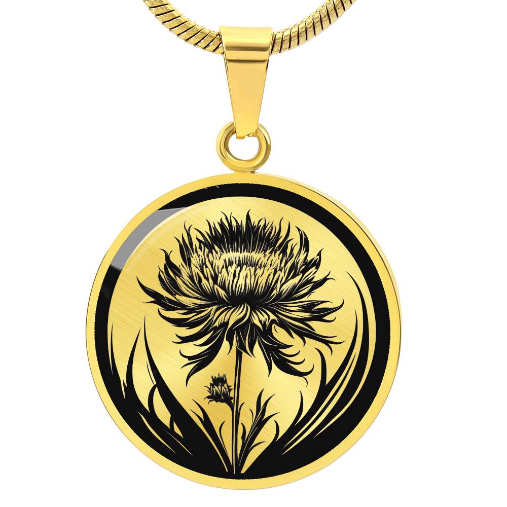 Personalized Cornflower Necklace