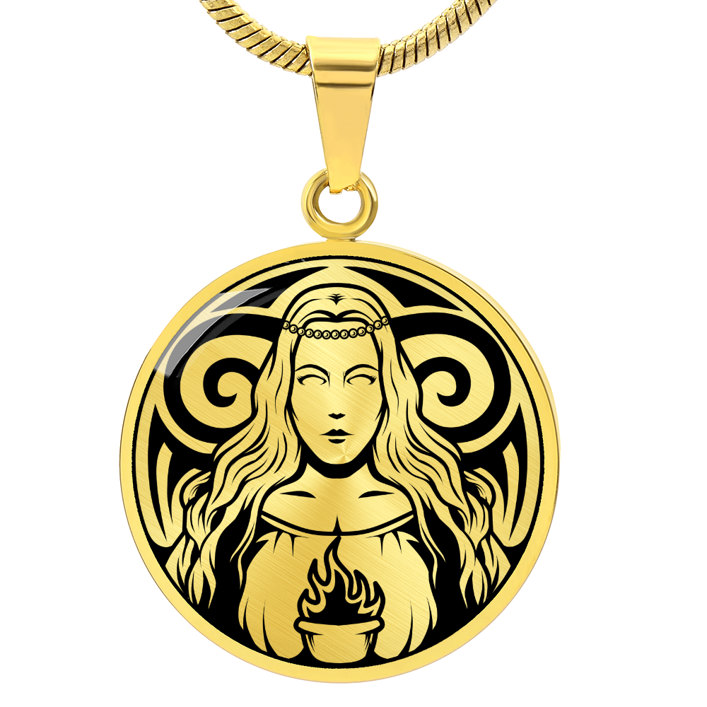 Brighid necklace - Celtic Hearth Goddess