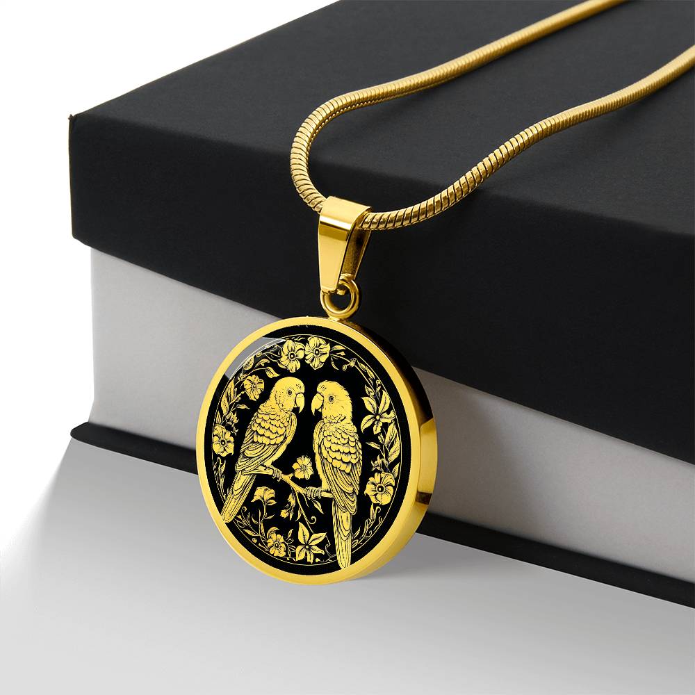 Personalized Lovebirds Necklace