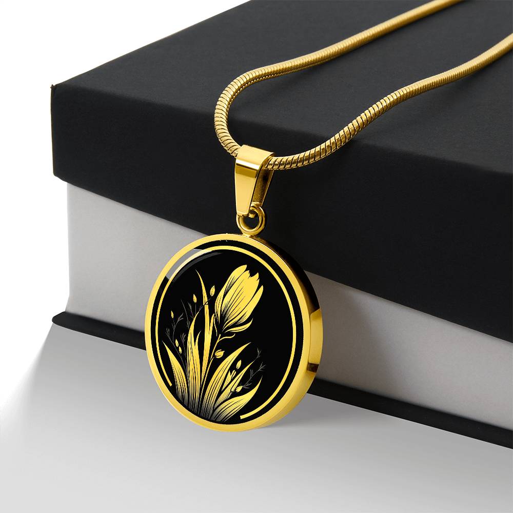 Personalized Crocus Necklace