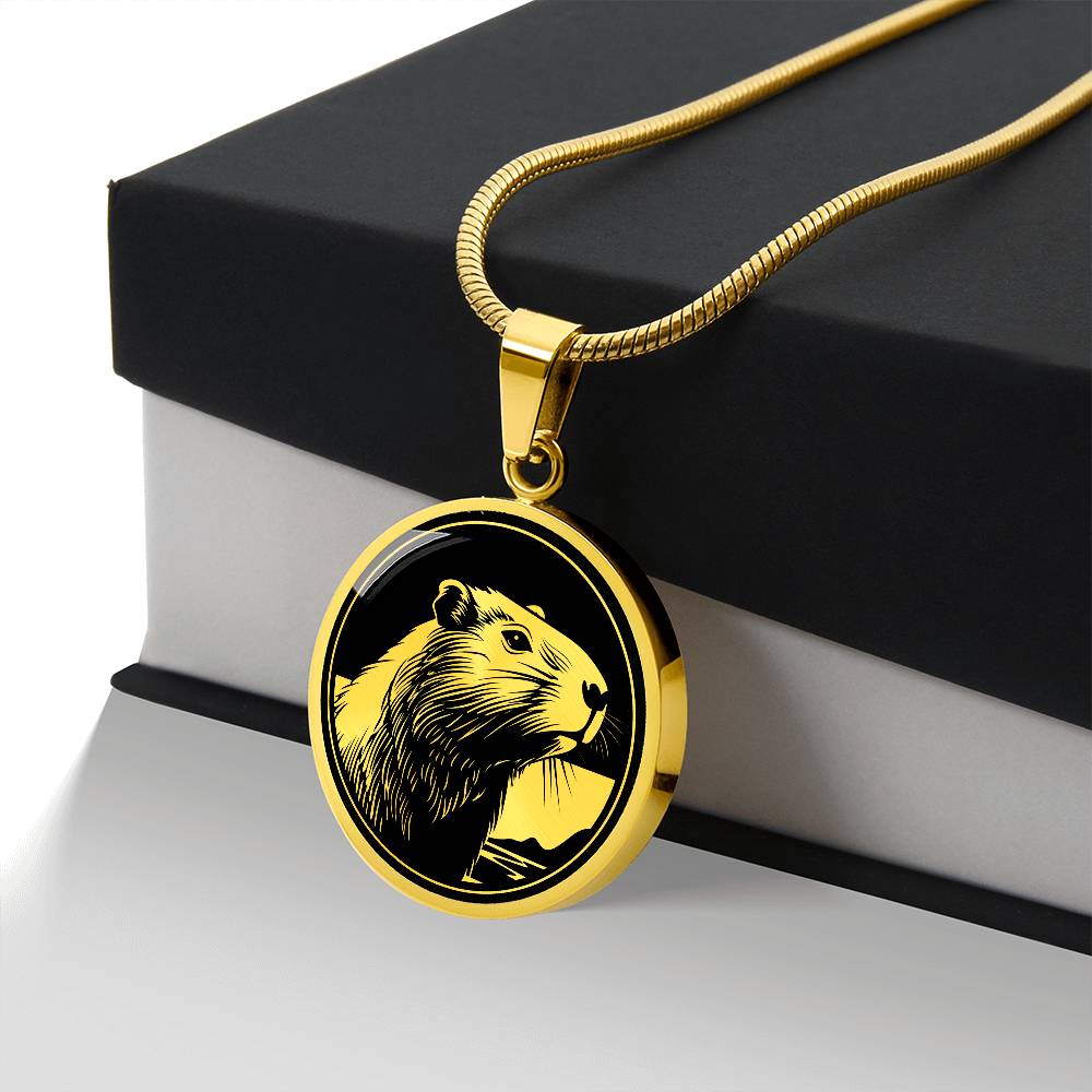 Personalized Capybara Necklace
