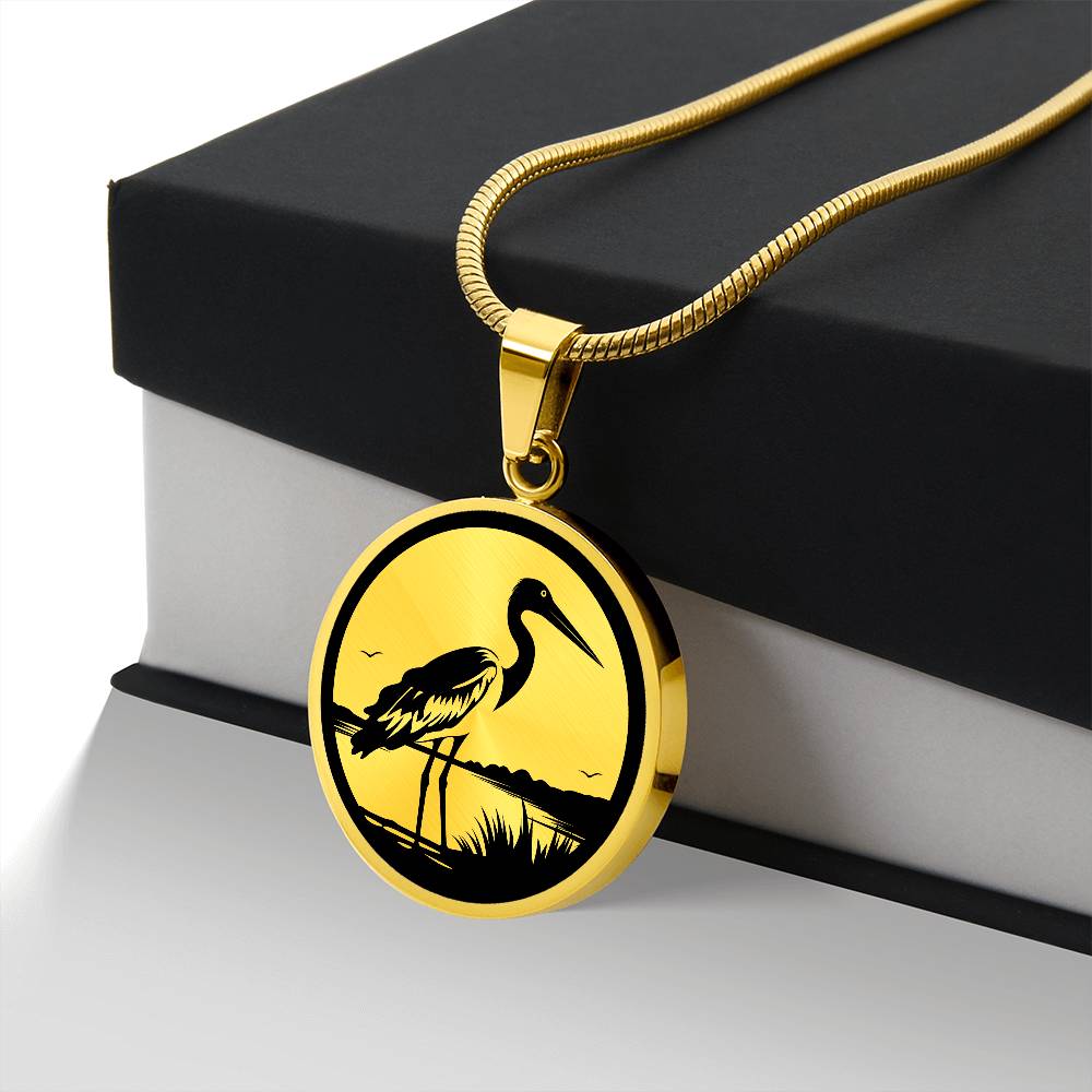 Personalized Stork Necklace