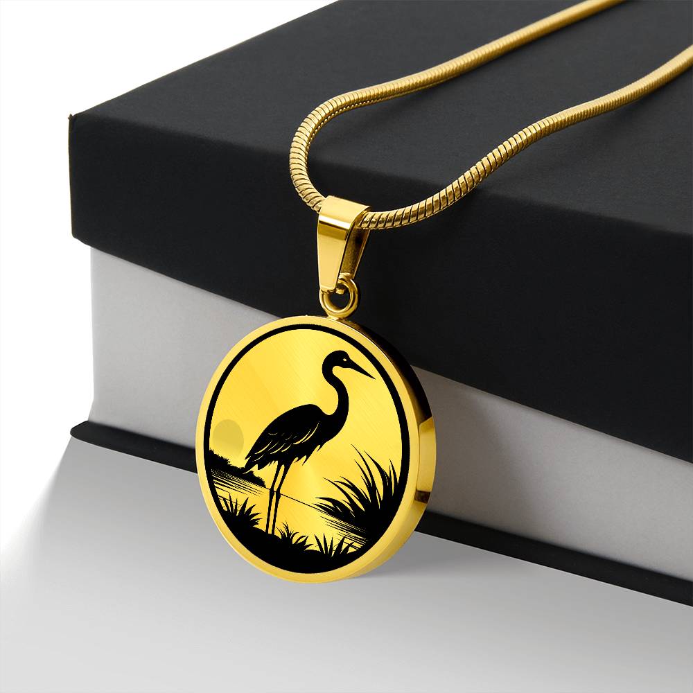 Personalized Egret Necklace