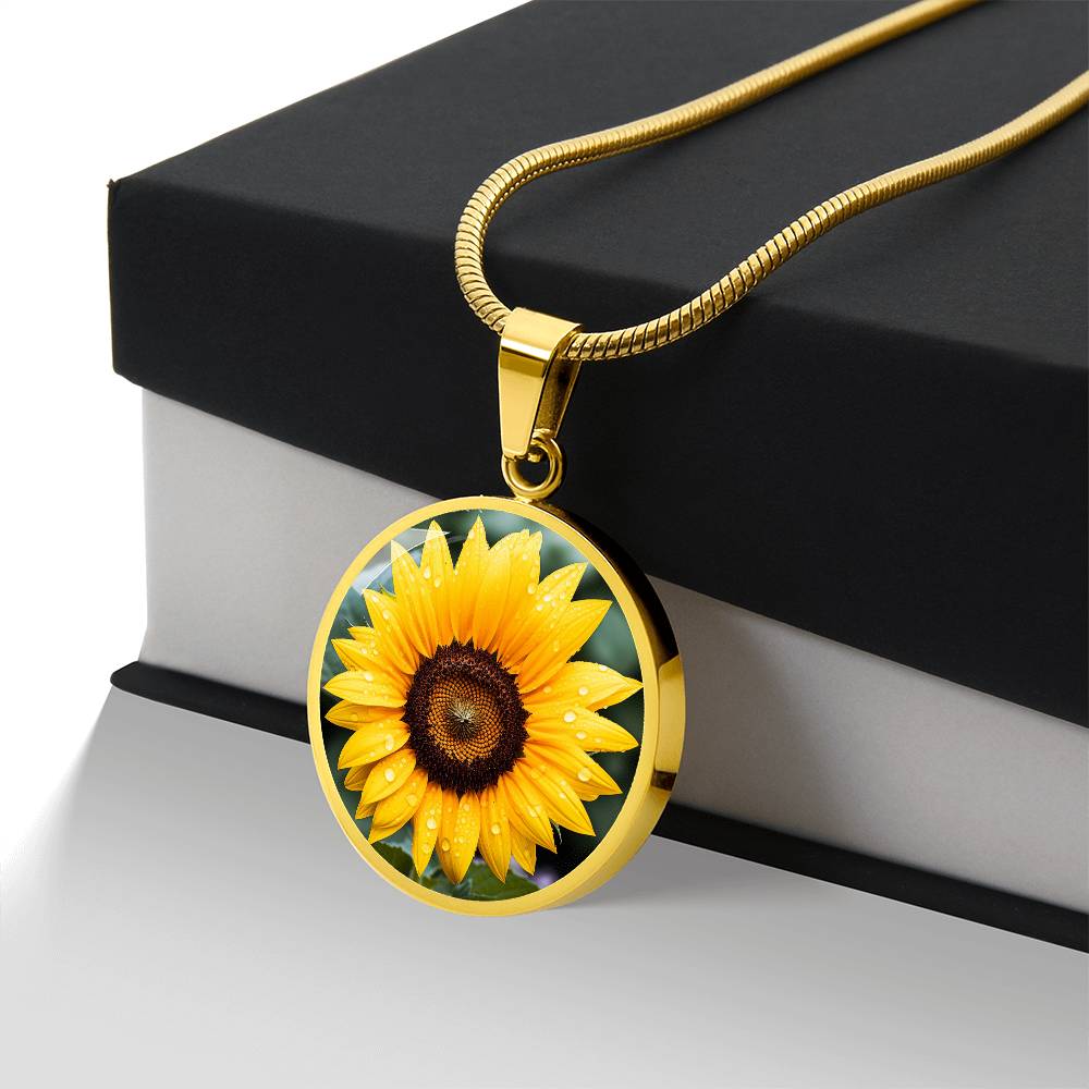 Personalized Sunflower Necklace