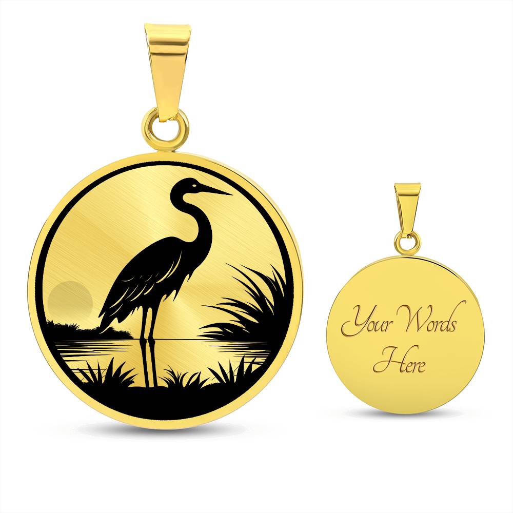 Personalized Egret Necklace