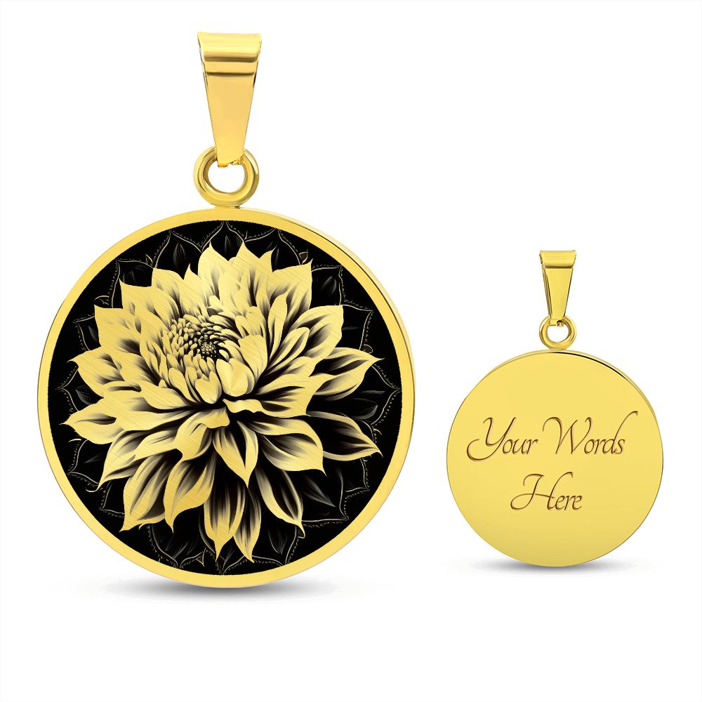 Personalized Dahlia Necklace