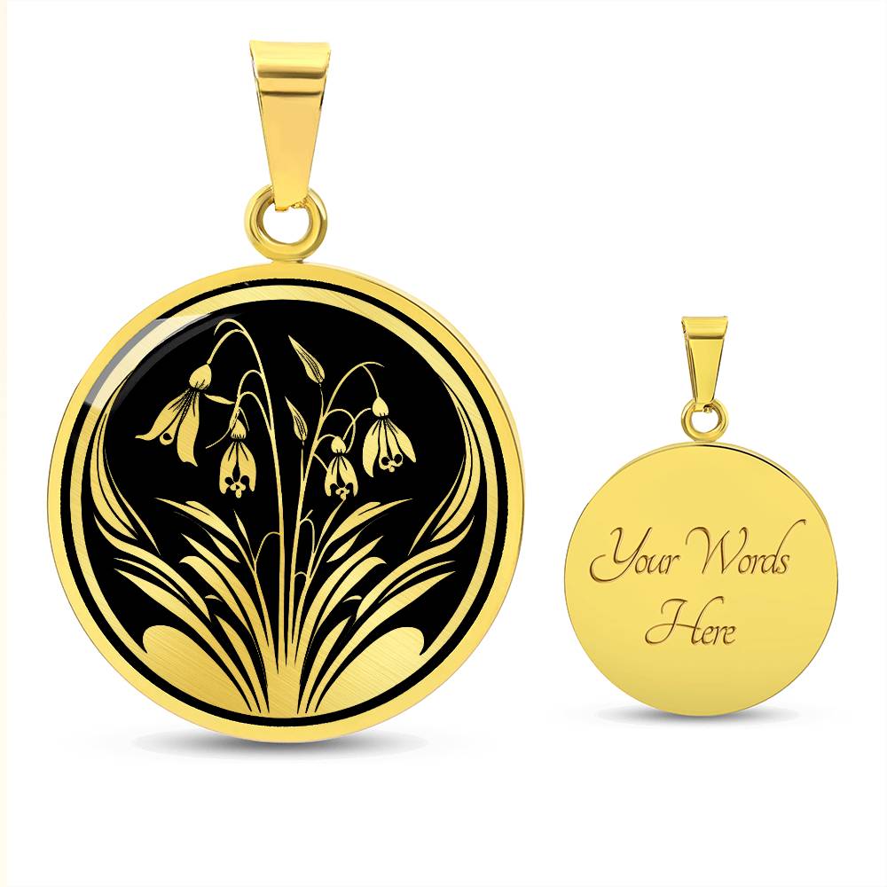 Personalized Snowdrop Necklace