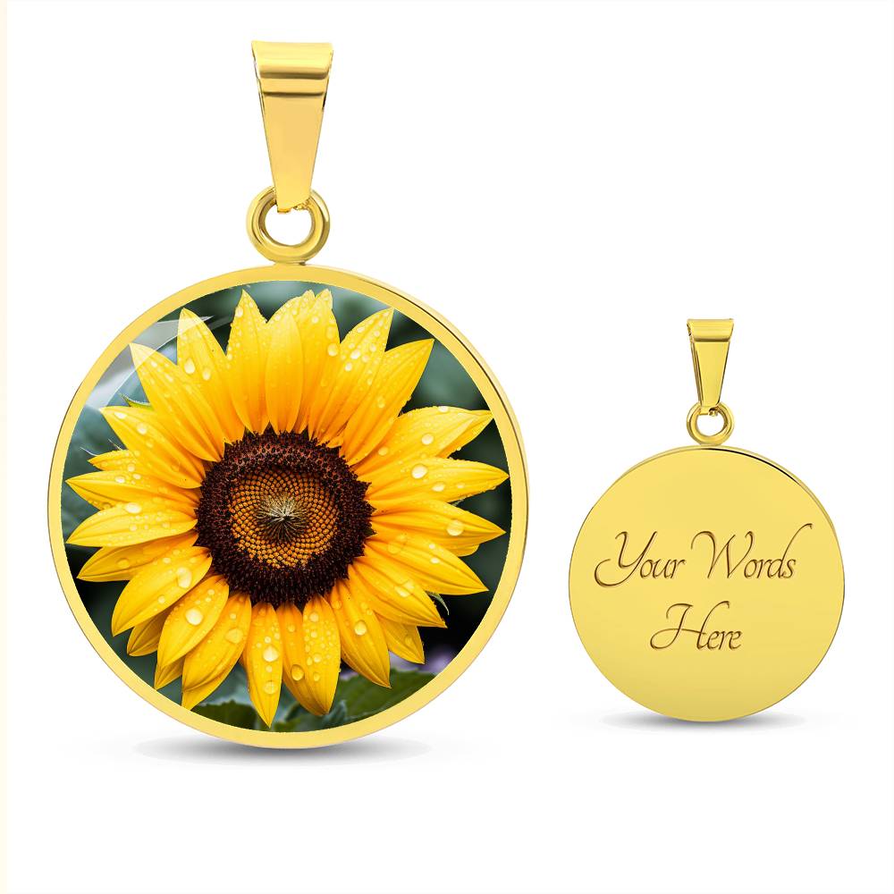 Personalized Sunflower Necklace