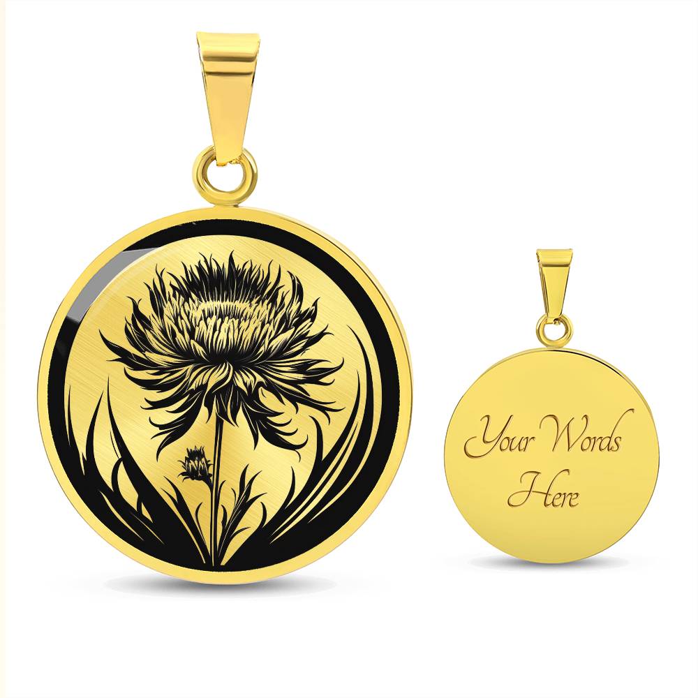 Personalized Cornflower Necklace