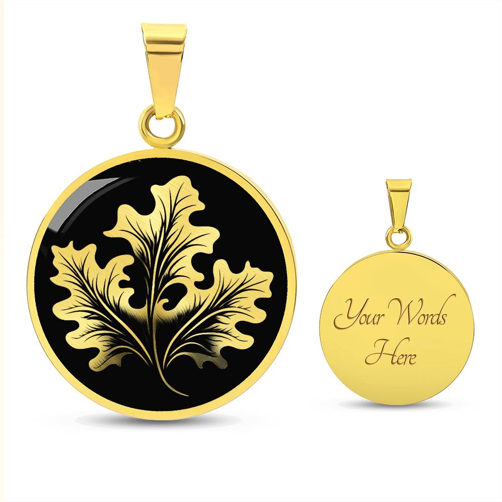 Personalized Oak Leaf Necklace