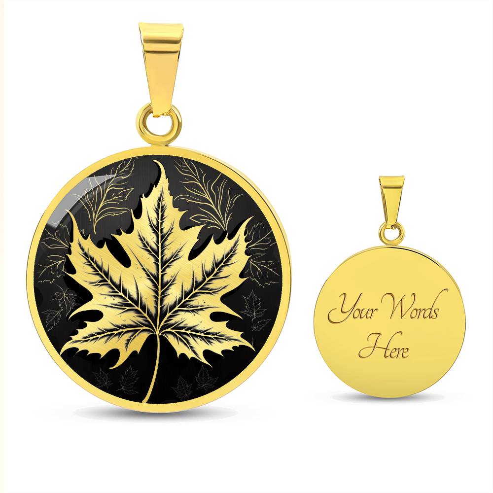 Personalized Maple Leaf Necklace
