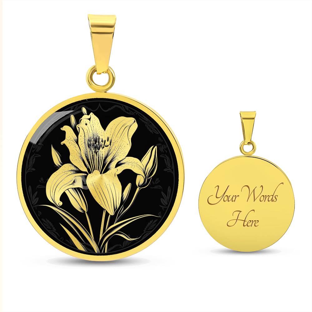 Personalized Lily Necklace