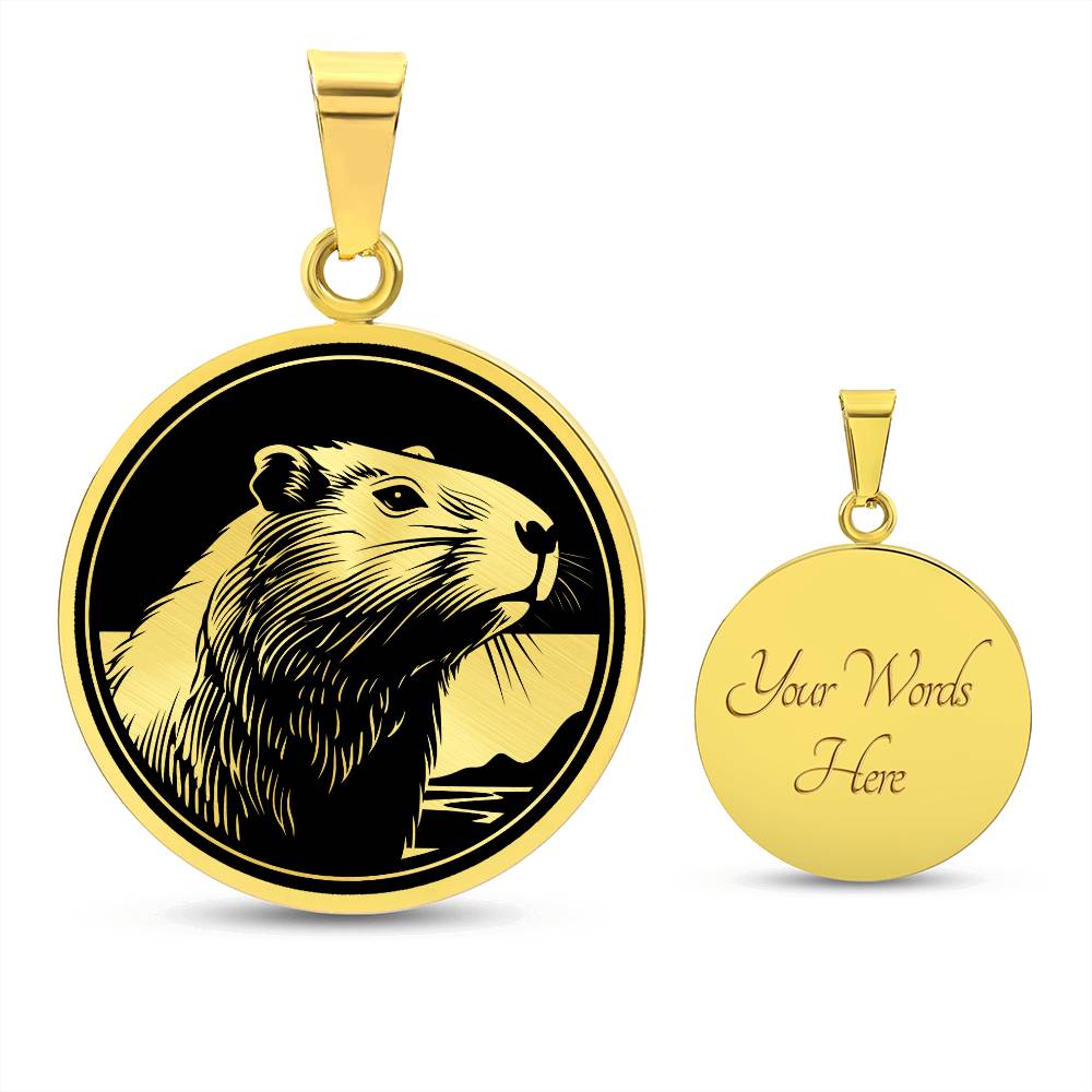 Personalized Capybara Necklace