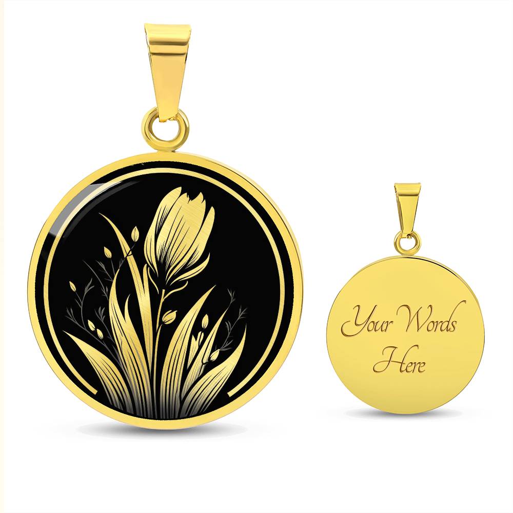 Personalized Crocus Necklace