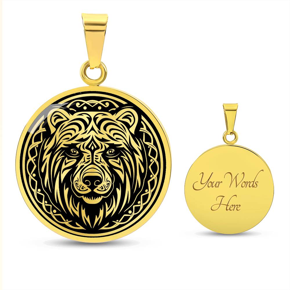 Personalized Celtic Bear Necklace