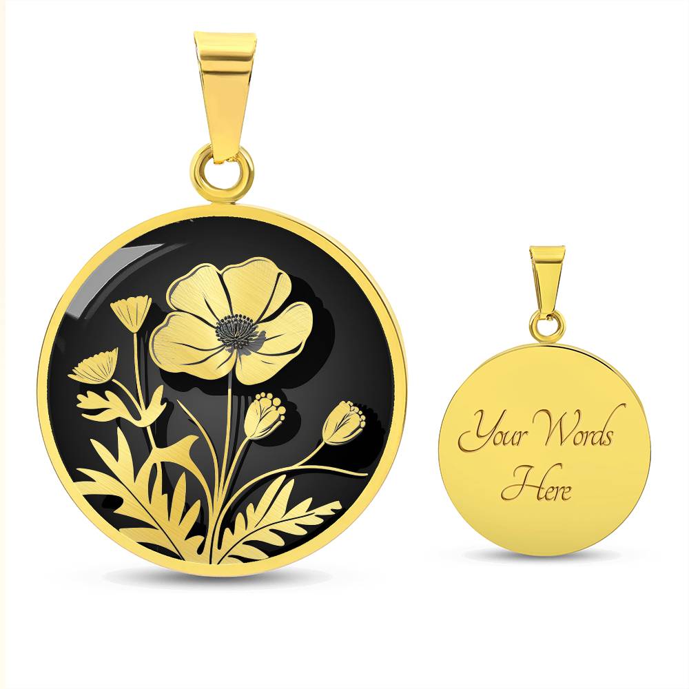 Personalized Buttercup Necklace