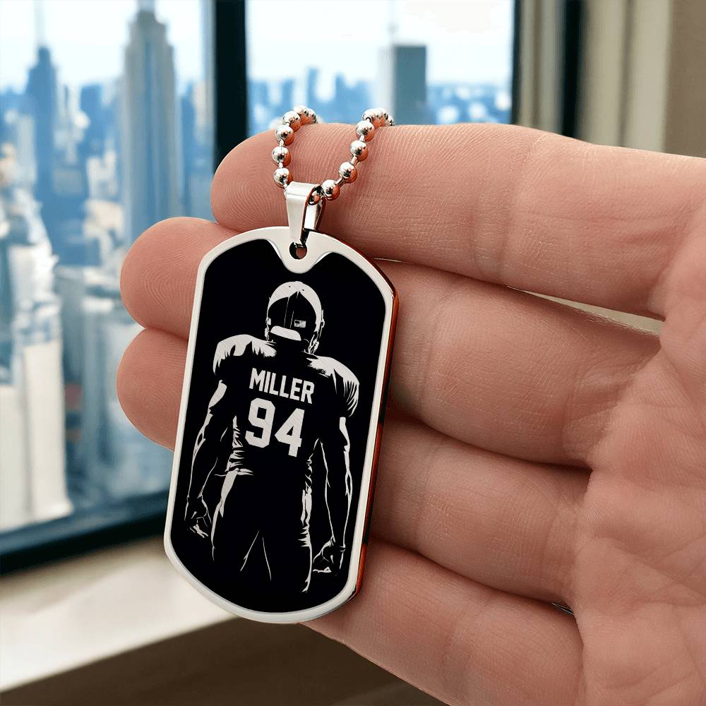 Personalized Football Necklace