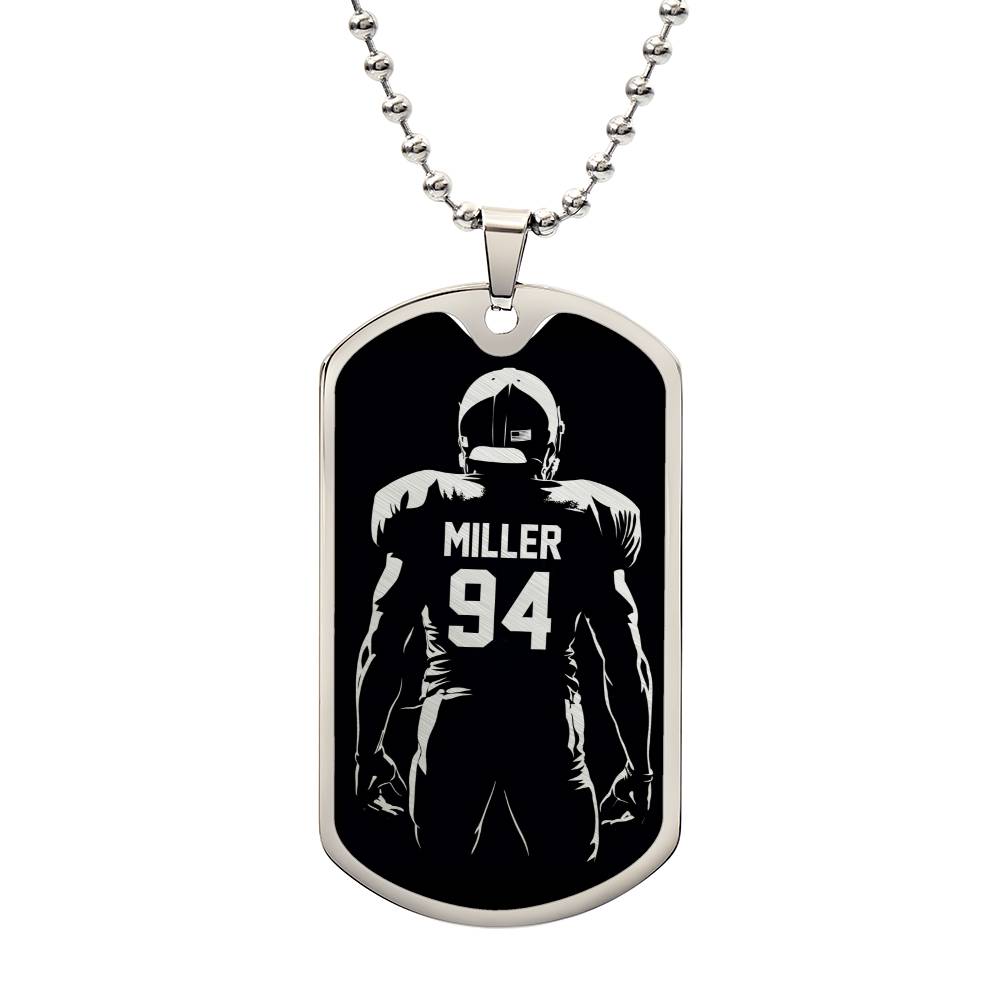 Personalized Football Necklace